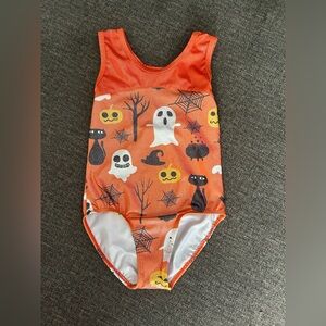Orange Halloween Themed Leotard